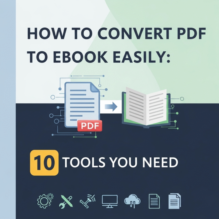 How to Convert PDF to Ebook Easily: 10 Tools You Need