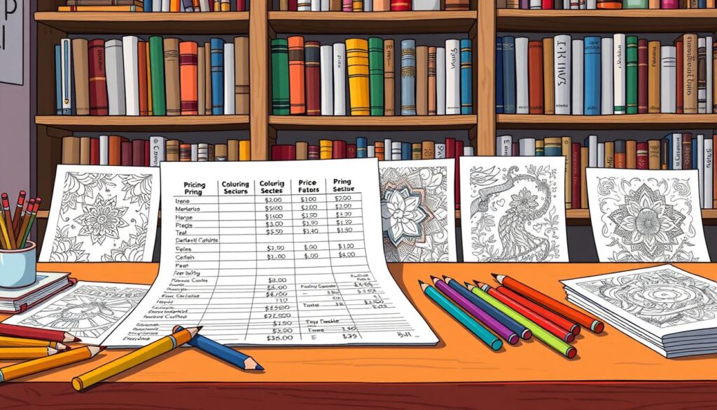 coloring book pricing factors